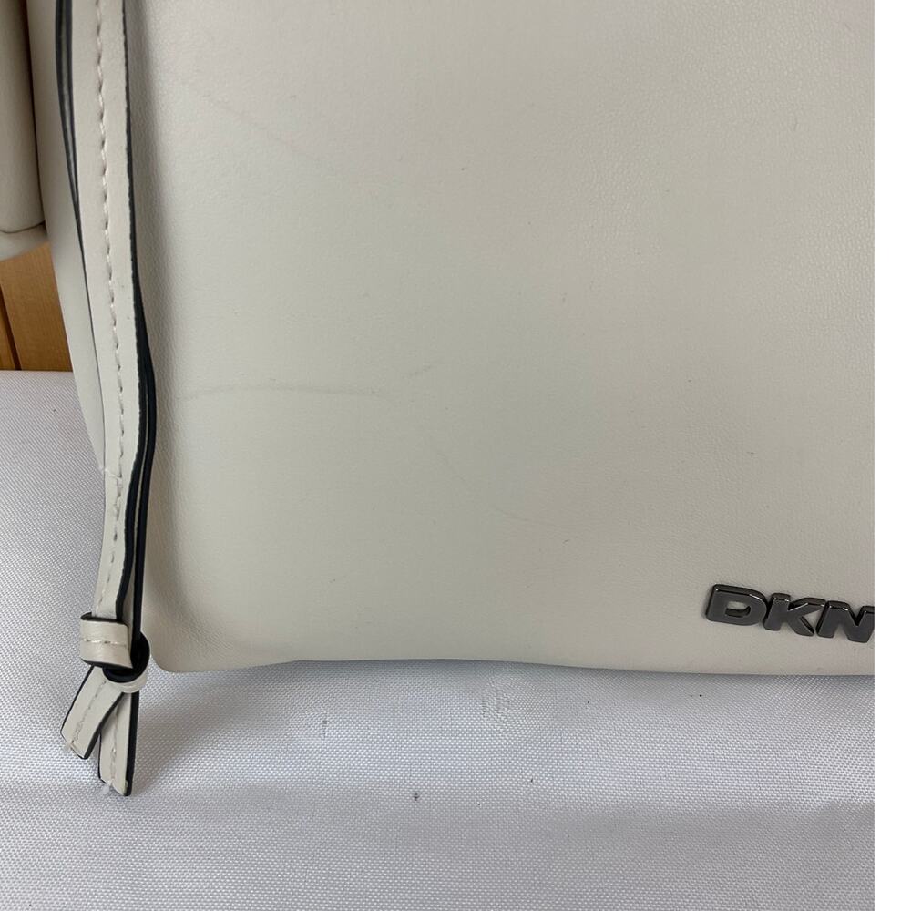 DKNY Ellis Tri Comp Crossbody Purse - Ivory, about 7x11x2 inches - Picture 6 of 11